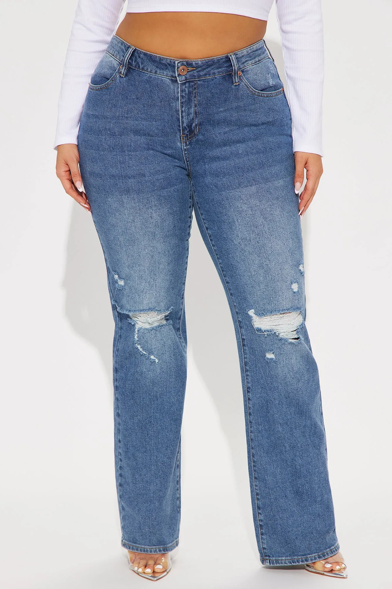 Bullseye Tinted Bootcut Jeans - Medium Wash sold by Fashion Nova product image thumbnail 5