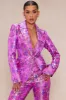 Violeta Satin Pant Suit Set - Pink/combo sold by Fashion Nova