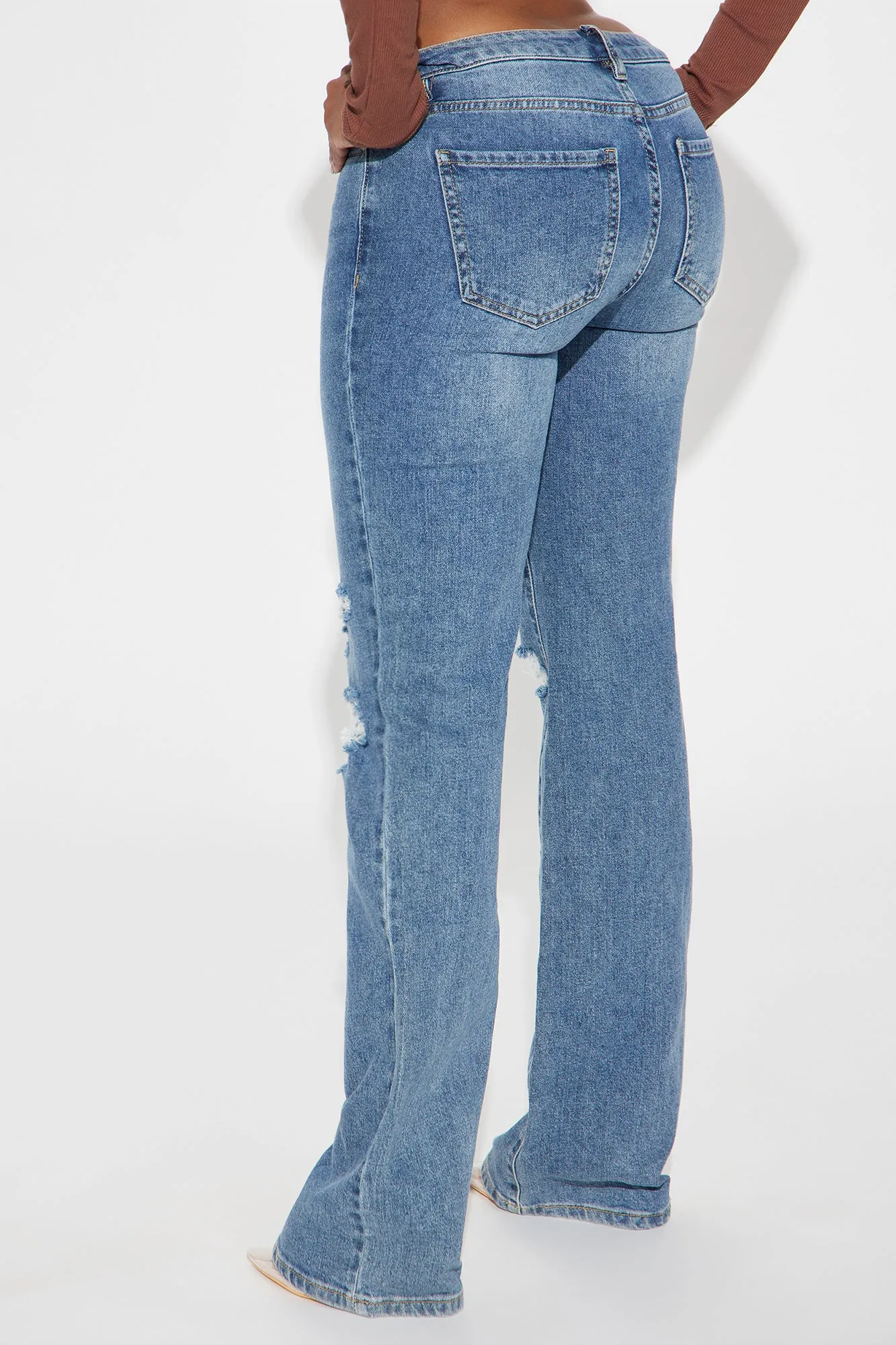 Bullseye Tinted Bootcut Jeans - Medium Wash sold by Fashion Nova product image thumbnail 3