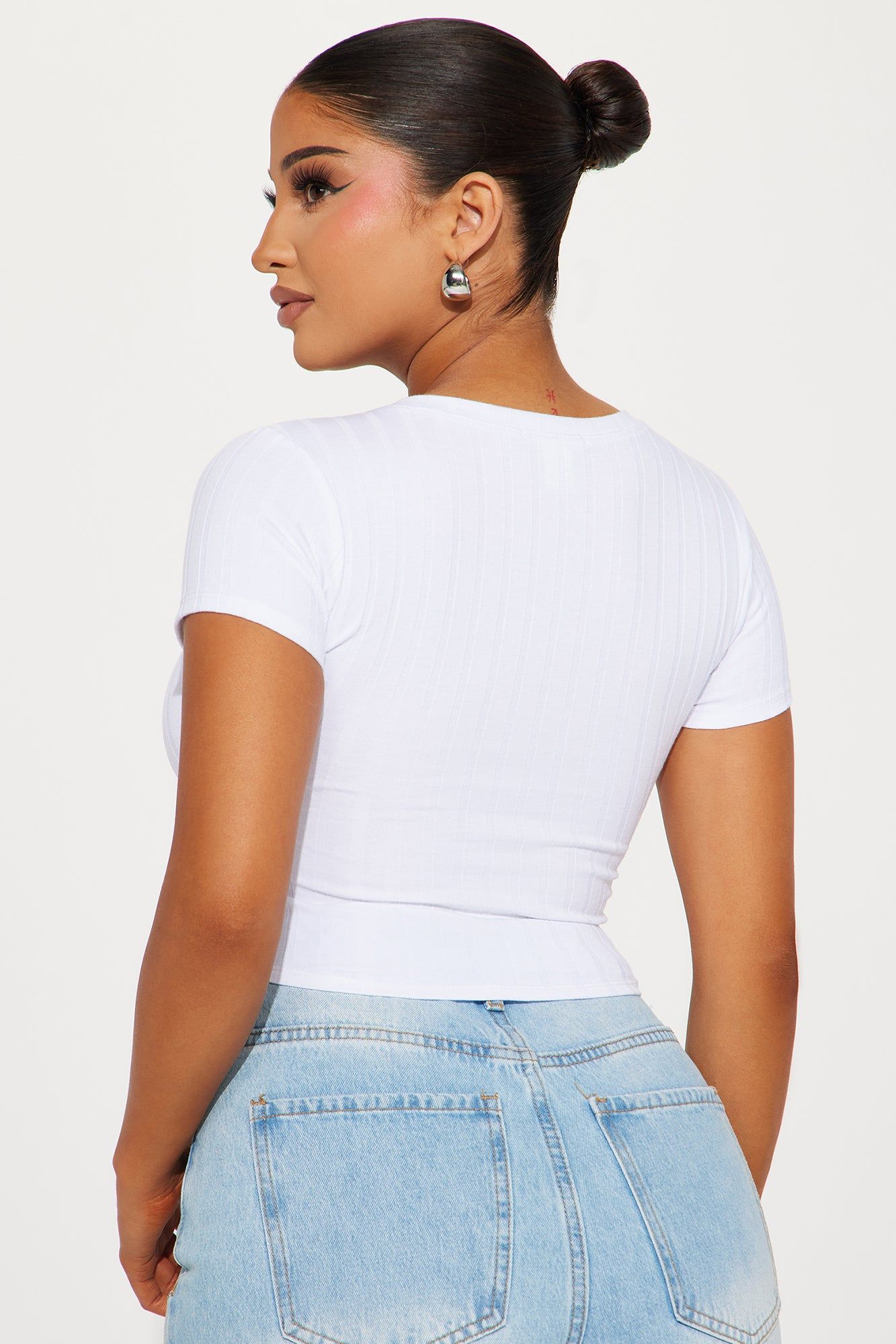 Cora Classic Crew Neck Tee - White sold by Fashion Nova product image thumbnail 3