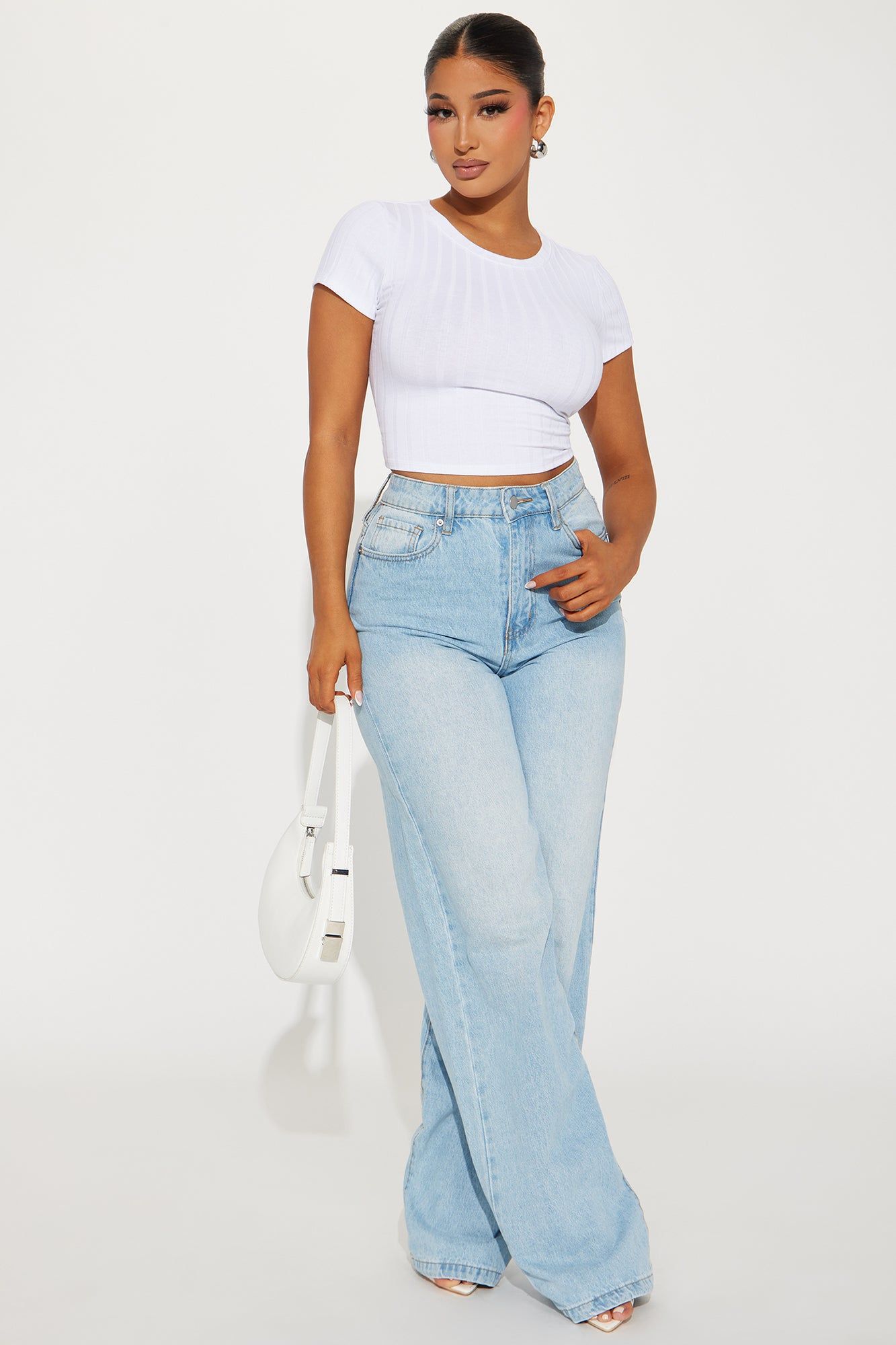 Cora Classic Crew Neck Tee - White sold by Fashion Nova product image thumbnail 2
