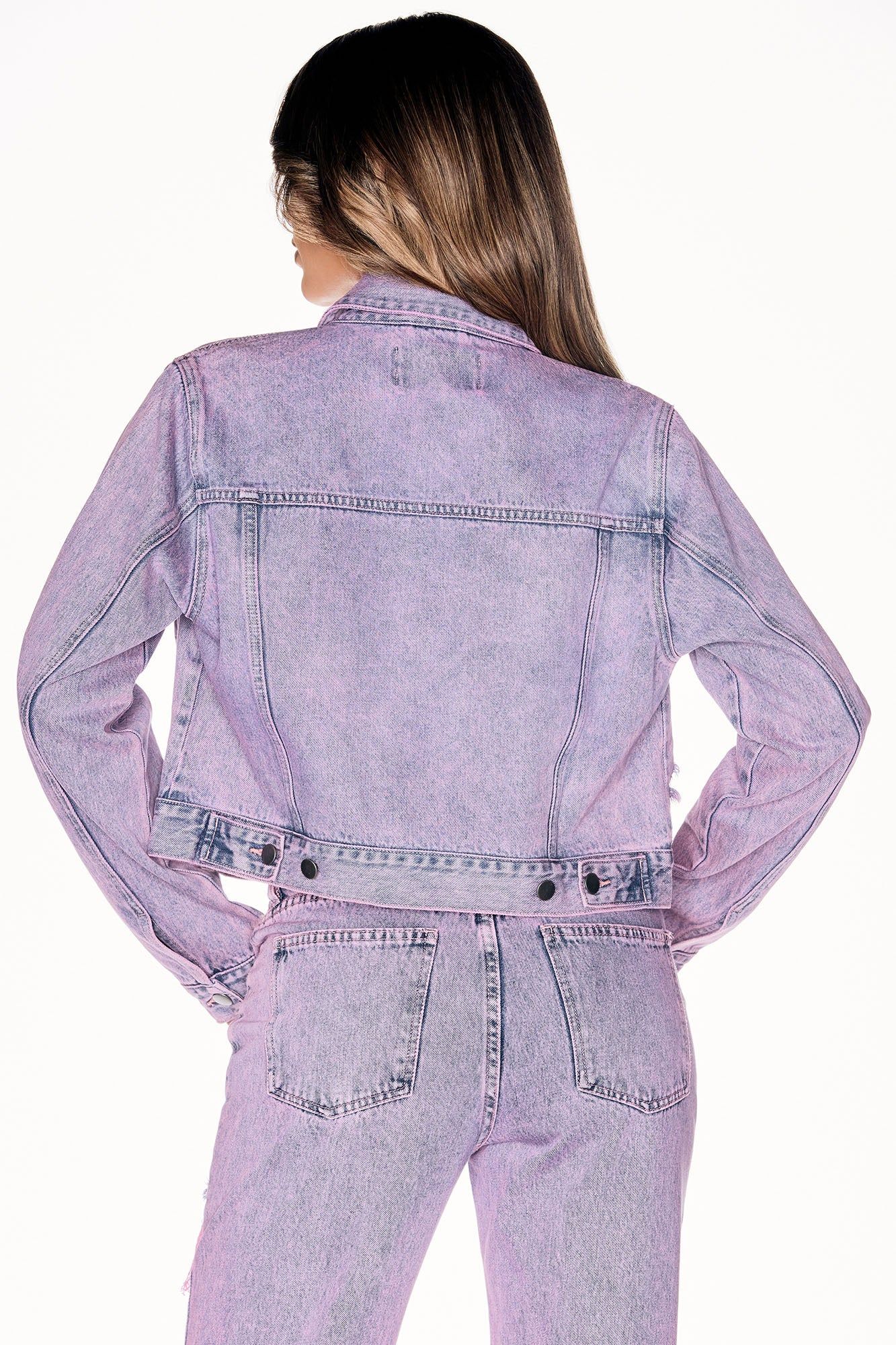 Best Energy Ripped Denim Jacket - Pink sold by Fashion Nova product image thumbnail 3