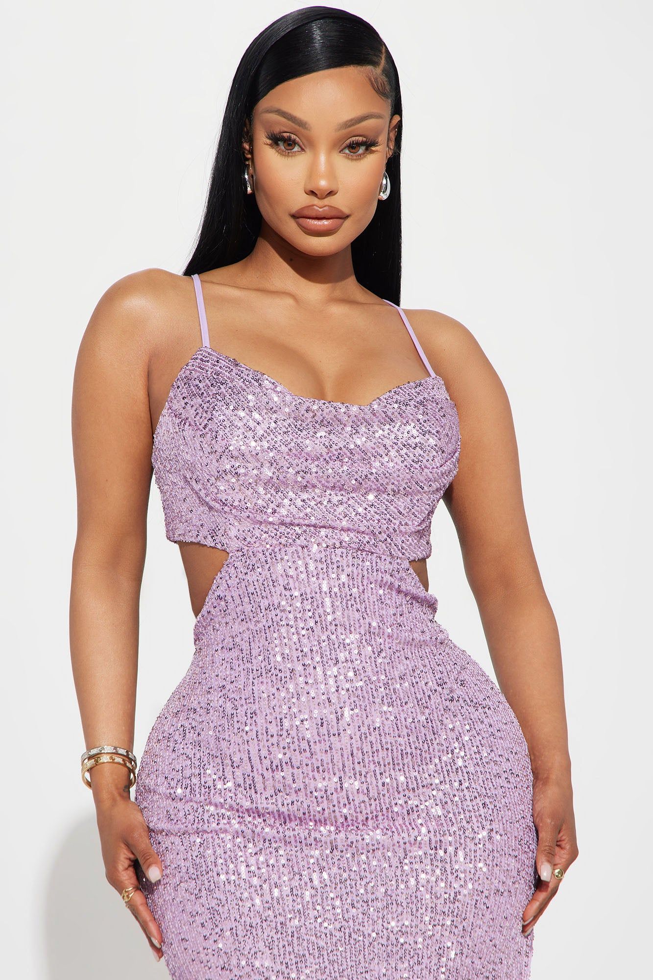 Kiera Sequin Maxi Dress - Lavender sold by Fashion Nova product image thumbnail 2