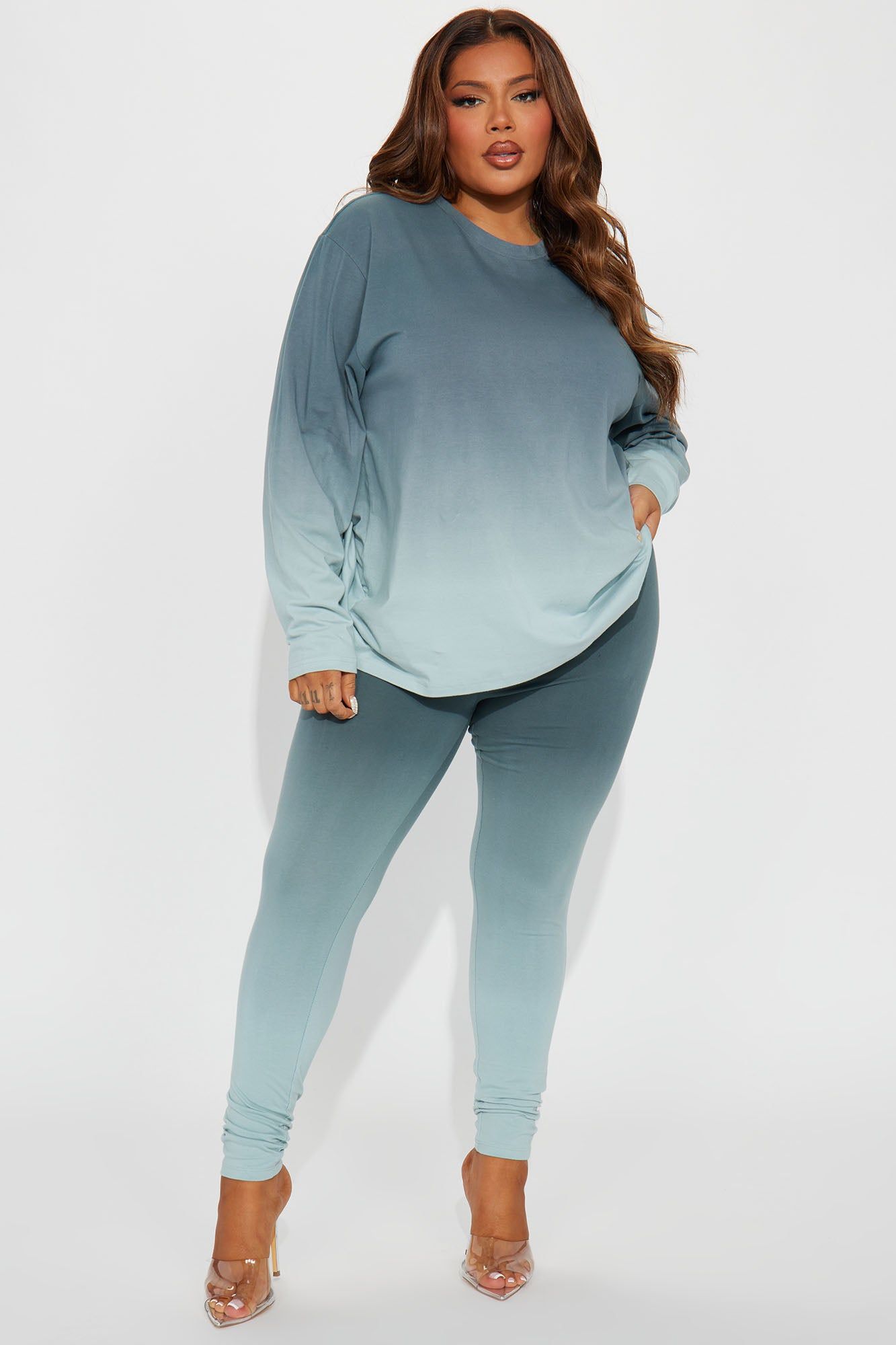 Fading Away Long Sleeve Legging Set - Sage sold by Fashion Nova product image thumbnail 4