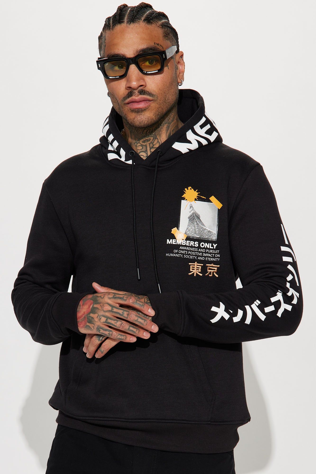 Paris Kanji Hoodie - Black sold by Fashion Nova