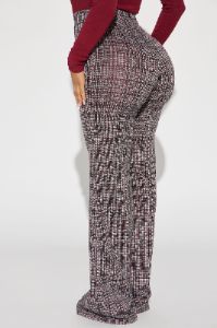 Victoria High Waisted Dress Pant - Black/Red sold by Fashion Nova