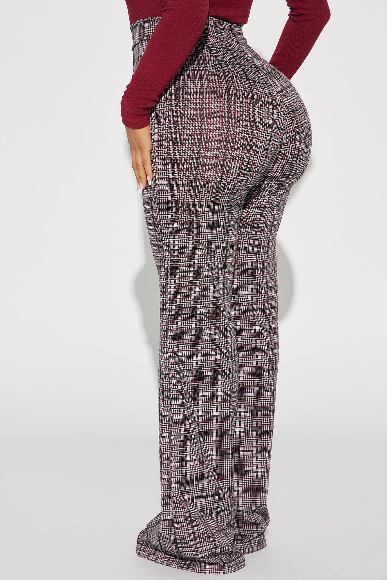 Victoria High Waisted Dress Pant - Black/Red sold by Fashion Nova product image thumbnail 3