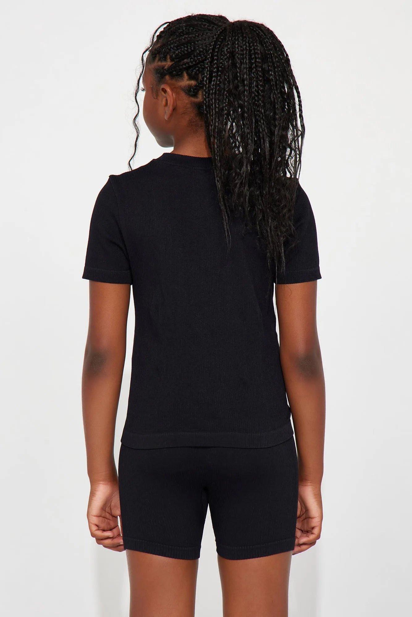 Mini Catching A Sweat Seamless Tee - Black sold by Fashion Nova product image thumbnail 3