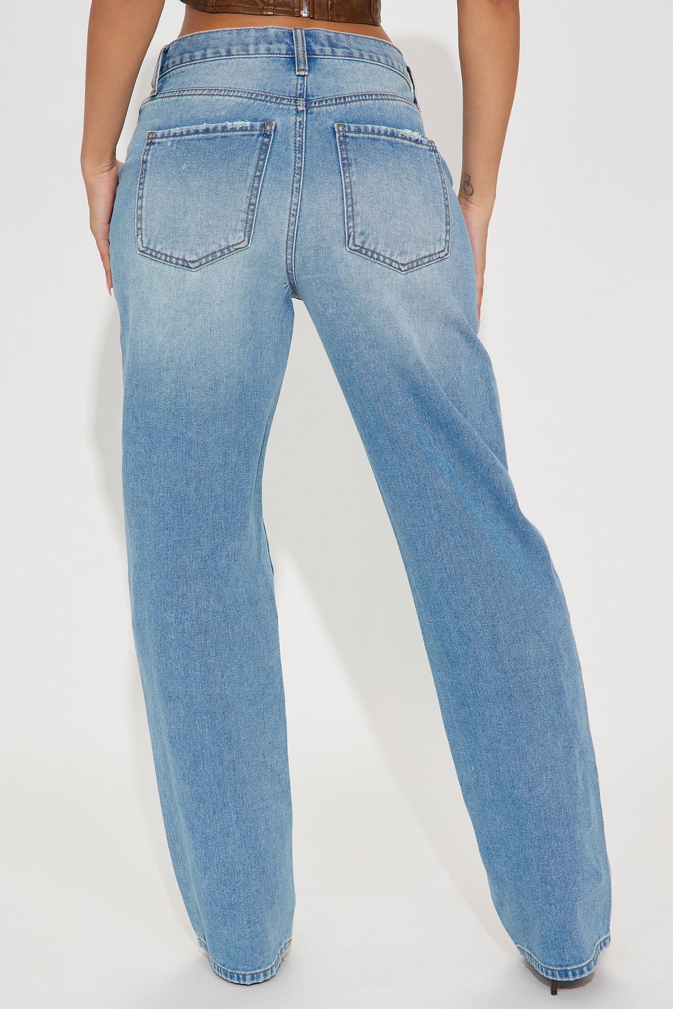 You Should Know Better Buckle Straight Leg Jeans - Medium Wash sold by Fashion Nova product image thumbnail 3