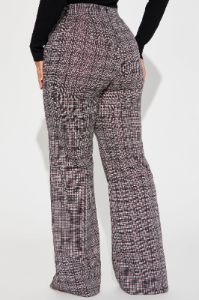 Victoria High Waisted Dress Pant - Black/Red sold by Fashion Nova