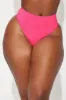 Nova Microfiber High Waist Thong Panty - Hot Pink sold by Fashion Nova