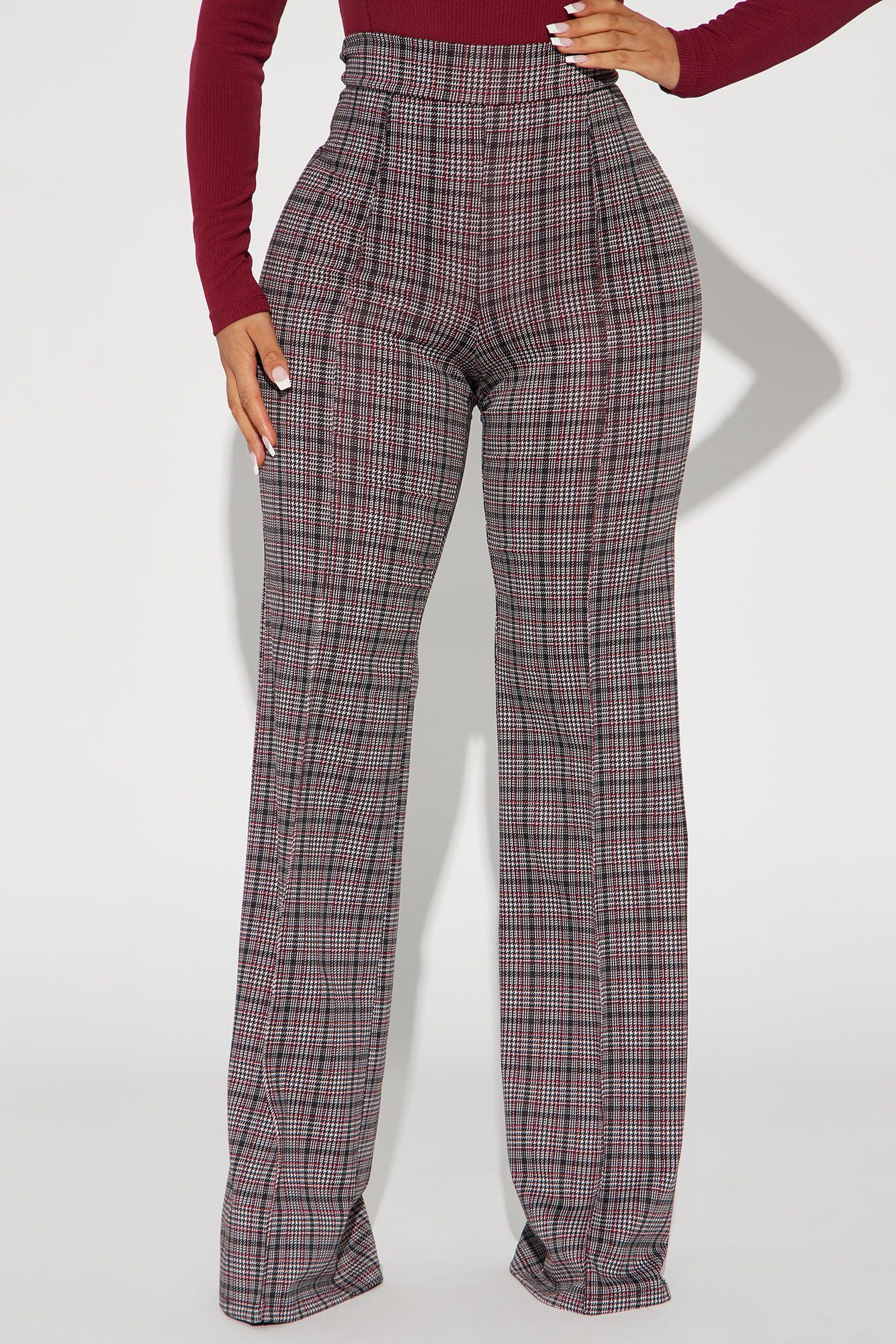 Victoria High Waisted Dress Pant - Black/Red sold by Fashion Nova product image thumbnail 2