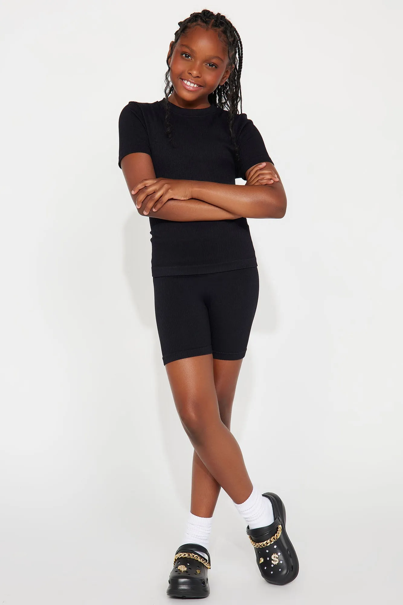 Mini Catching A Sweat Seamless Tee - Black sold by Fashion Nova product image thumbnail 2