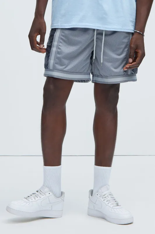 Find Out Mesh Shorts - Grey sold by Fashion Nova