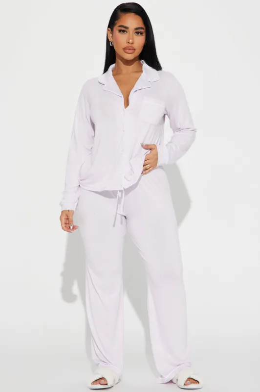 In The Morning PJ Pant Set - Lavender sold by Fashion Nova