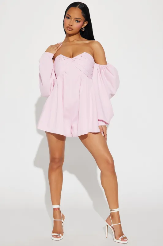 Sweet Like Candy Romper - Pink sold by Fashion Nova