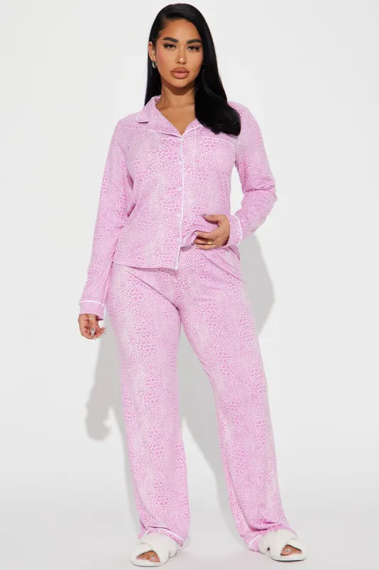 Always Fierce PJ Pant Set - Pink/combo sold by Fashion Nova