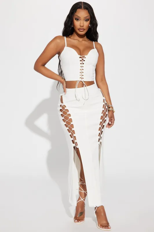 The One And Only Skirt Set - White sold by Fashion Nova