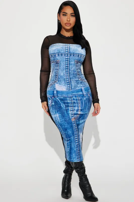 Madisyn Velvet Maxi Dress - Blue sold by Fashion Nova
