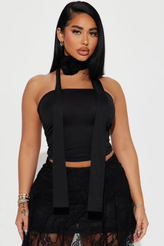 Rosalie Ruched Top - Black sold by Fashion Nova