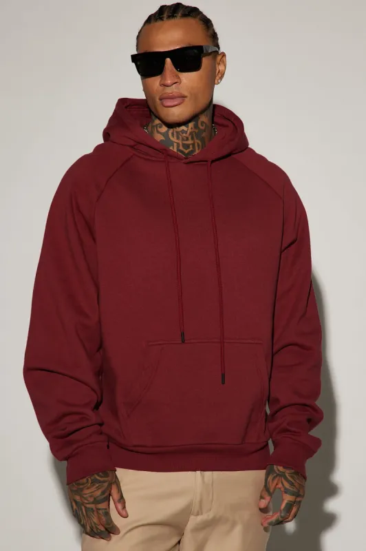 Tyson Raglan Hoodie - Burgundy sold by Fashion Nova
