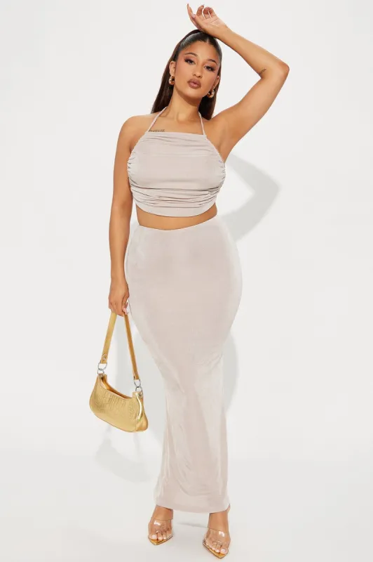 Cassandra Skirt Set - Taupe sold by Fashion Nova