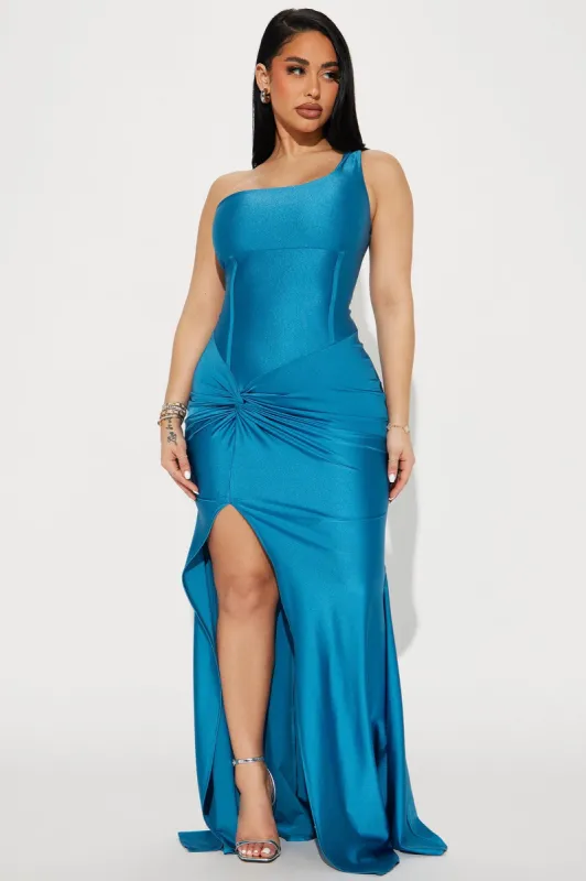 Grab A Glass Maxi Dress - Teal sold by Fashion Nova