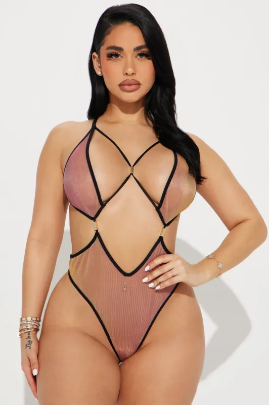 After Sunset Iridescent Teddy - Pink/combo sold by Fashion Nova