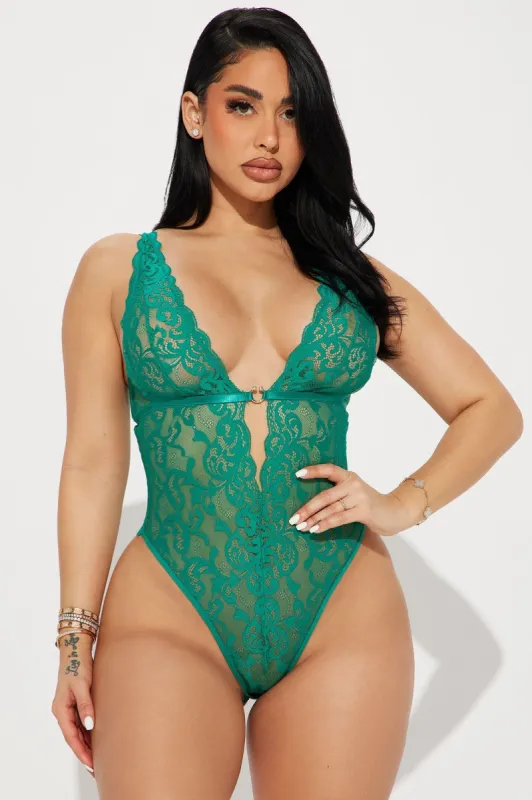 Be Obsessed Lace Teddy - Emerald sold by Fashion Nova