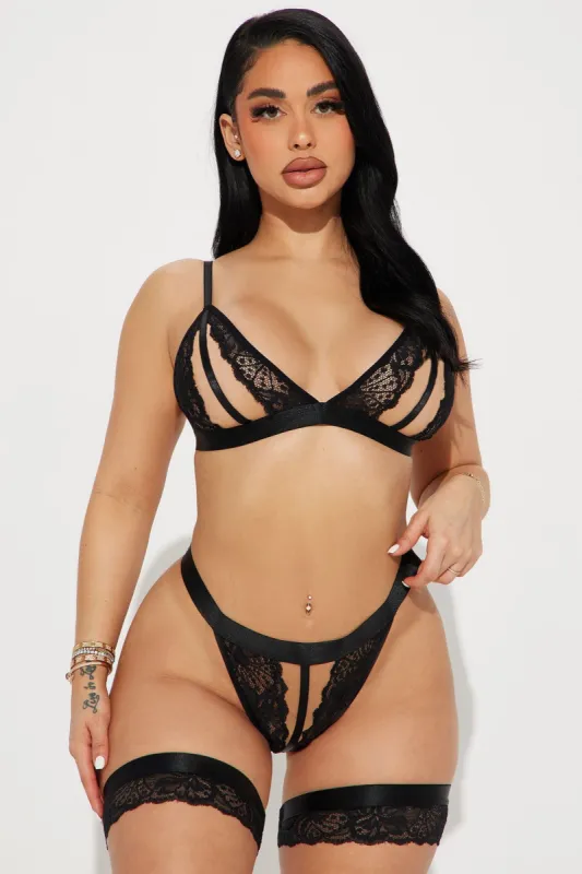 What You Desire Lace 2 Piece Set - Black sold by Fashion Nova
