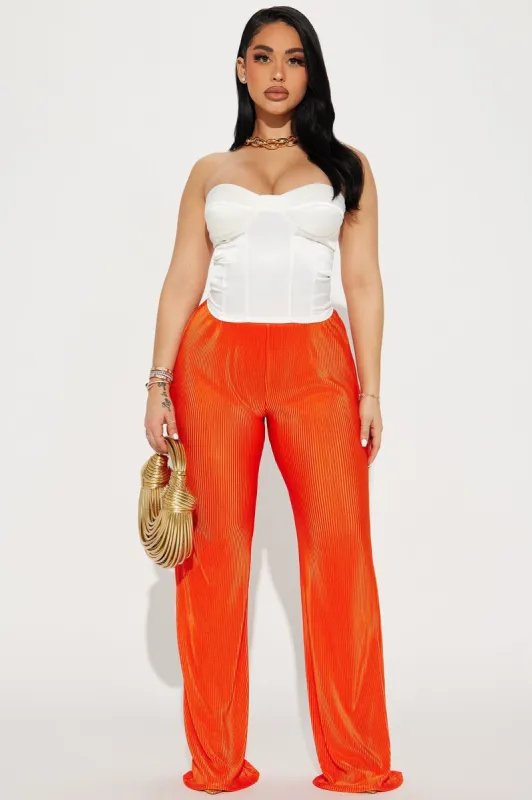 Ibiza Plisse Pant - Orange sold by Fashion Nova