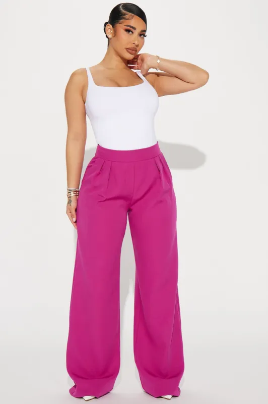 Just Having Fun Wide Leg Pant - Magenta sold by Fashion Nova