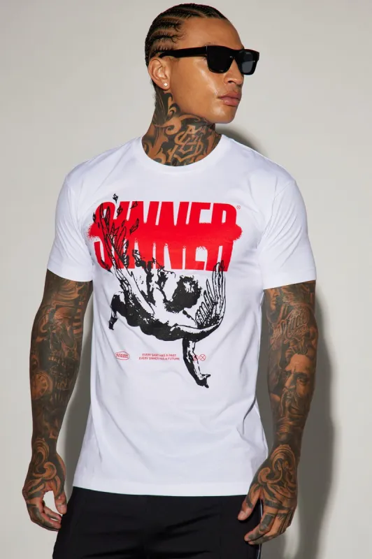 Fallen Sinner Short Sleeve Tee - White sold by Fashion Nova
