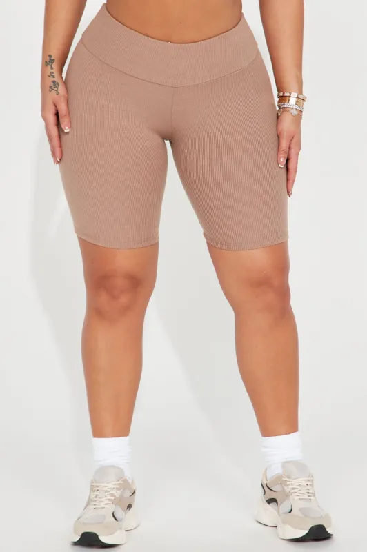 Molly Biker Short - Taupe sold by Fashion Nova