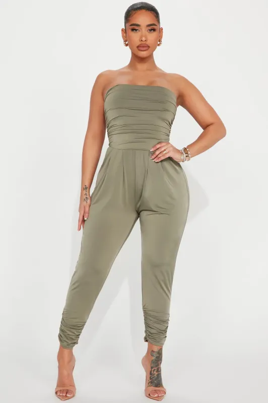 Kelli Jumpsuit - Sage sold by Fashion Nova