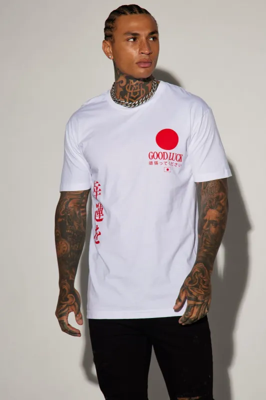 Good Luck Short Sleeve Tee - White sold by Fashion Nova