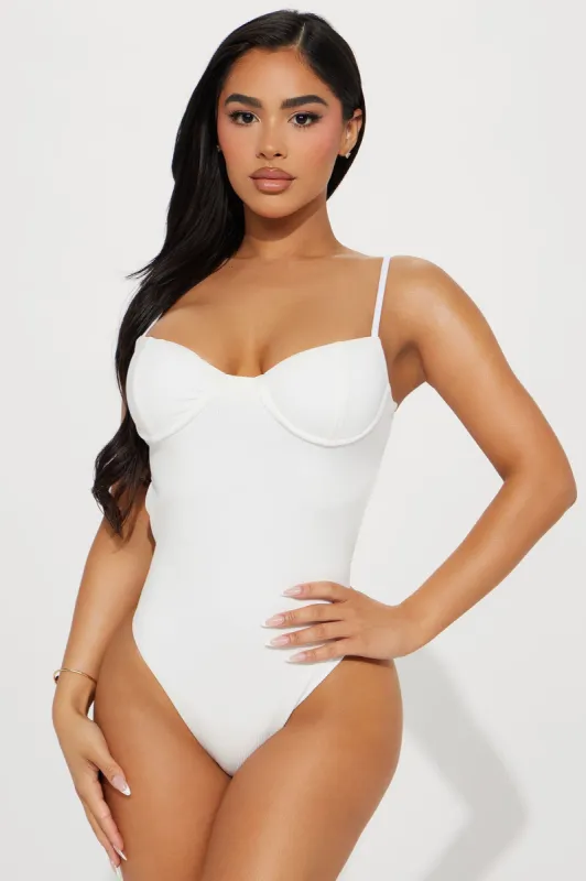 Island Boat Rides 1 Piece Swimsuit - White sold by Fashion Nova