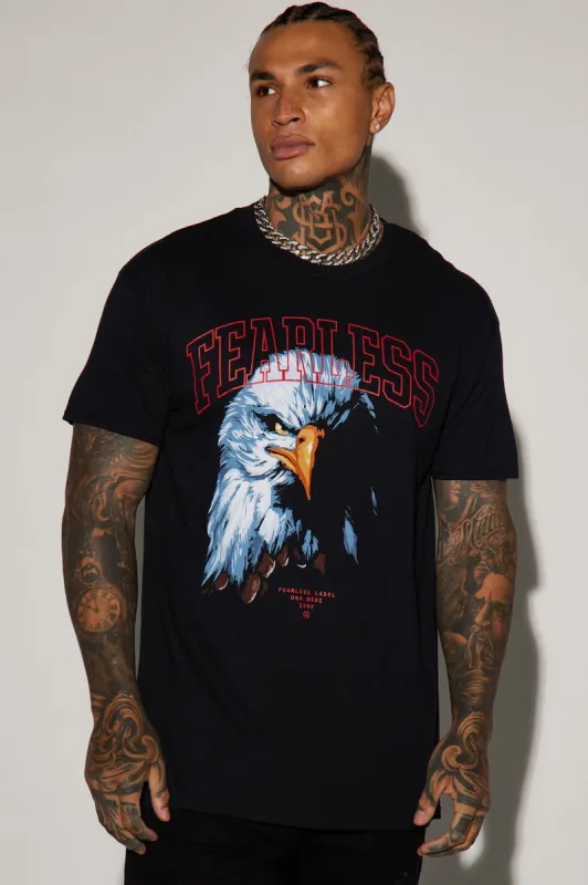 Fearless Eagle Short Sleeve Tee - Black sold by Fashion Nova