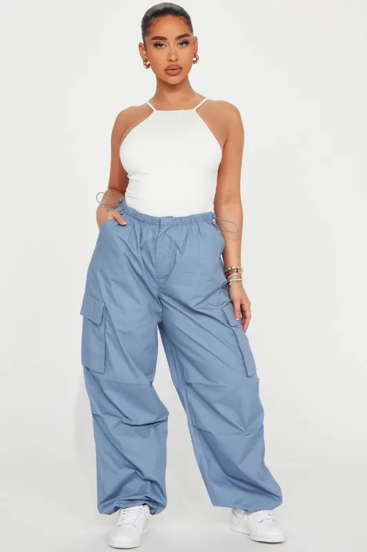 Let's Play Cargo Jogger - Blue sold by Fashion Nova