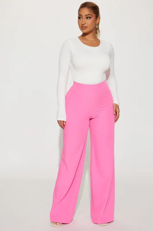 Bossing Up Trouser Pant - Fuchsia sold by Fashion Nova