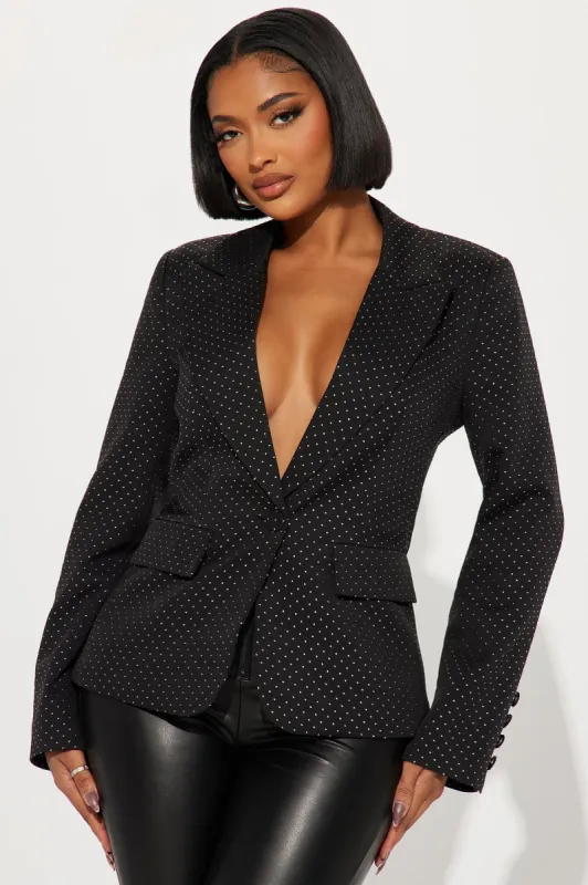 Connect The Dots Blazer - Black sold by Fashion Nova