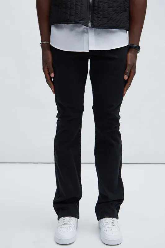Drop Top Convertible Stacked Skinny Pants - Black sold by Fashion Nova