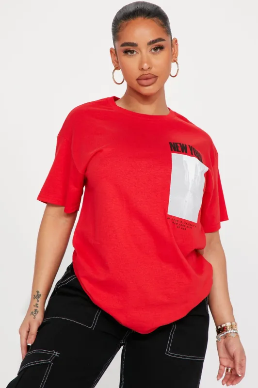 New York Streets Graphic Tee - Red sold by Fashion Nova