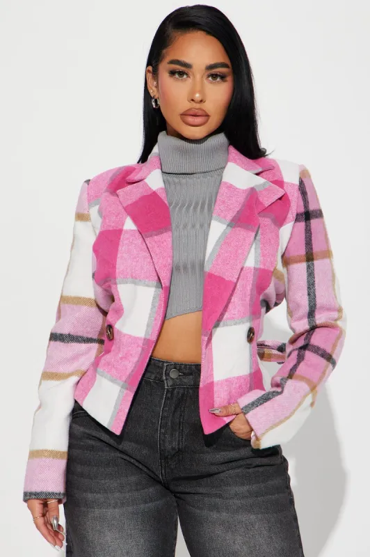 Put The Time In Jacket - Pink made by Fashion Nova