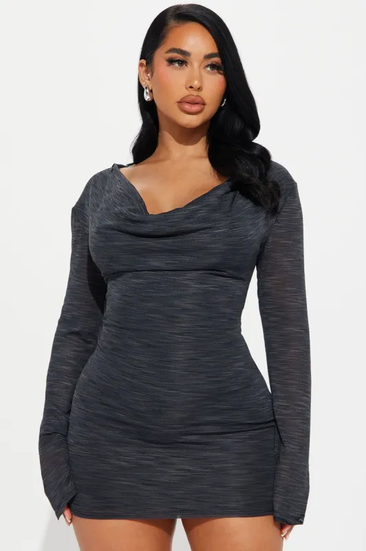 Shani Mesh Mini Dress - Black sold by Fashion Nova