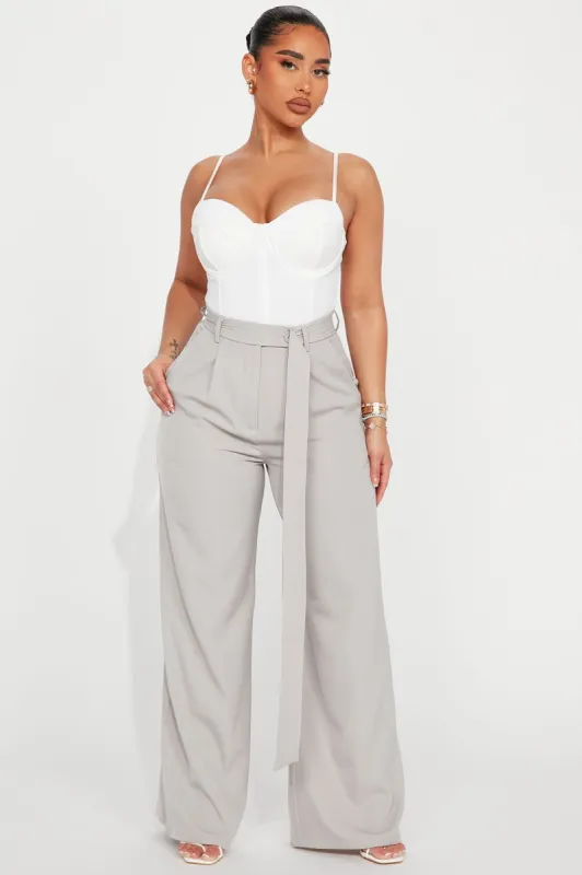 Business With A Side of Cool Trouser - Grey sold by Fashion Nova
