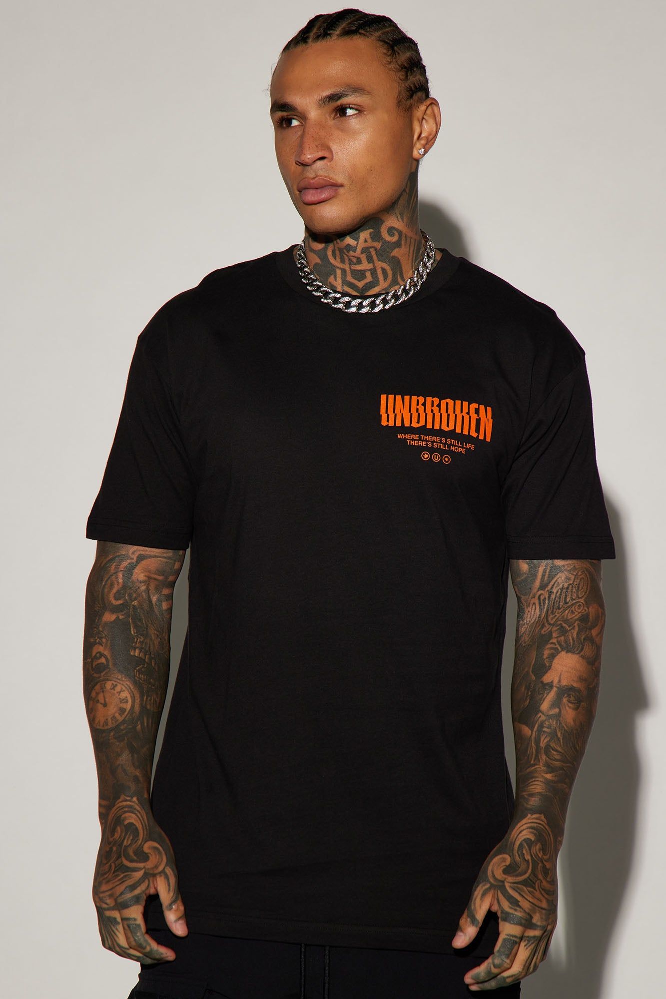 Unbroken And Free Short Sleeve Tee - Black sold by Fashion Nova