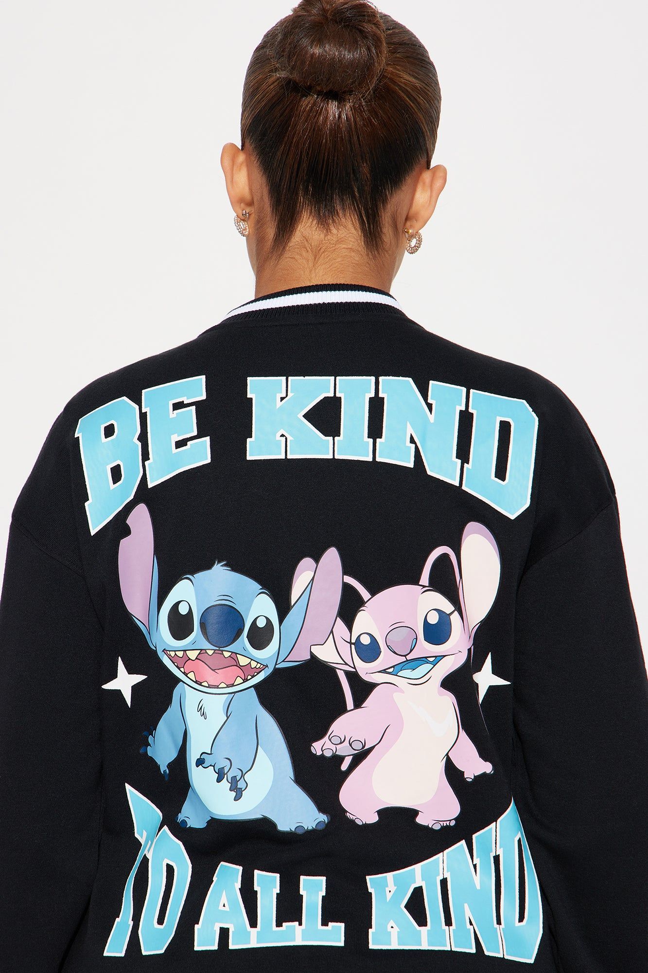 Stitch And Angel Bomber Jacket - Black sold by Fashion Nova product image thumbnail 5