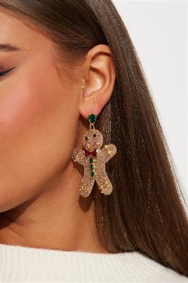 Gingerbread Friends Earrings - Multi Color sold by Fashion Nova