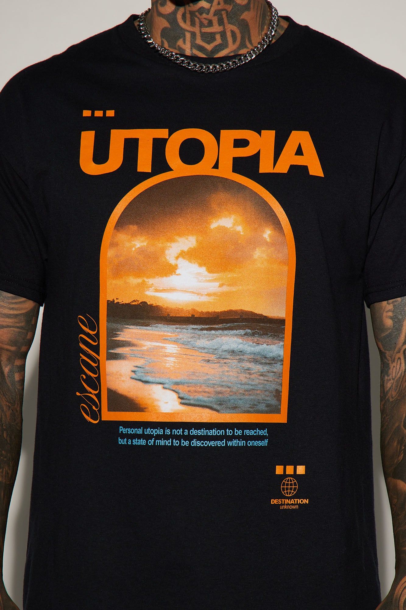 Utopia Sunset Short Sleeve Tee - Black sold by Fashion Nova product image thumbnail 3